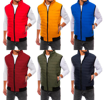Weste Steppweste Bodywarmer Ärmellos Stehkragen Zipp Herren Mix DSTREET M-2XL