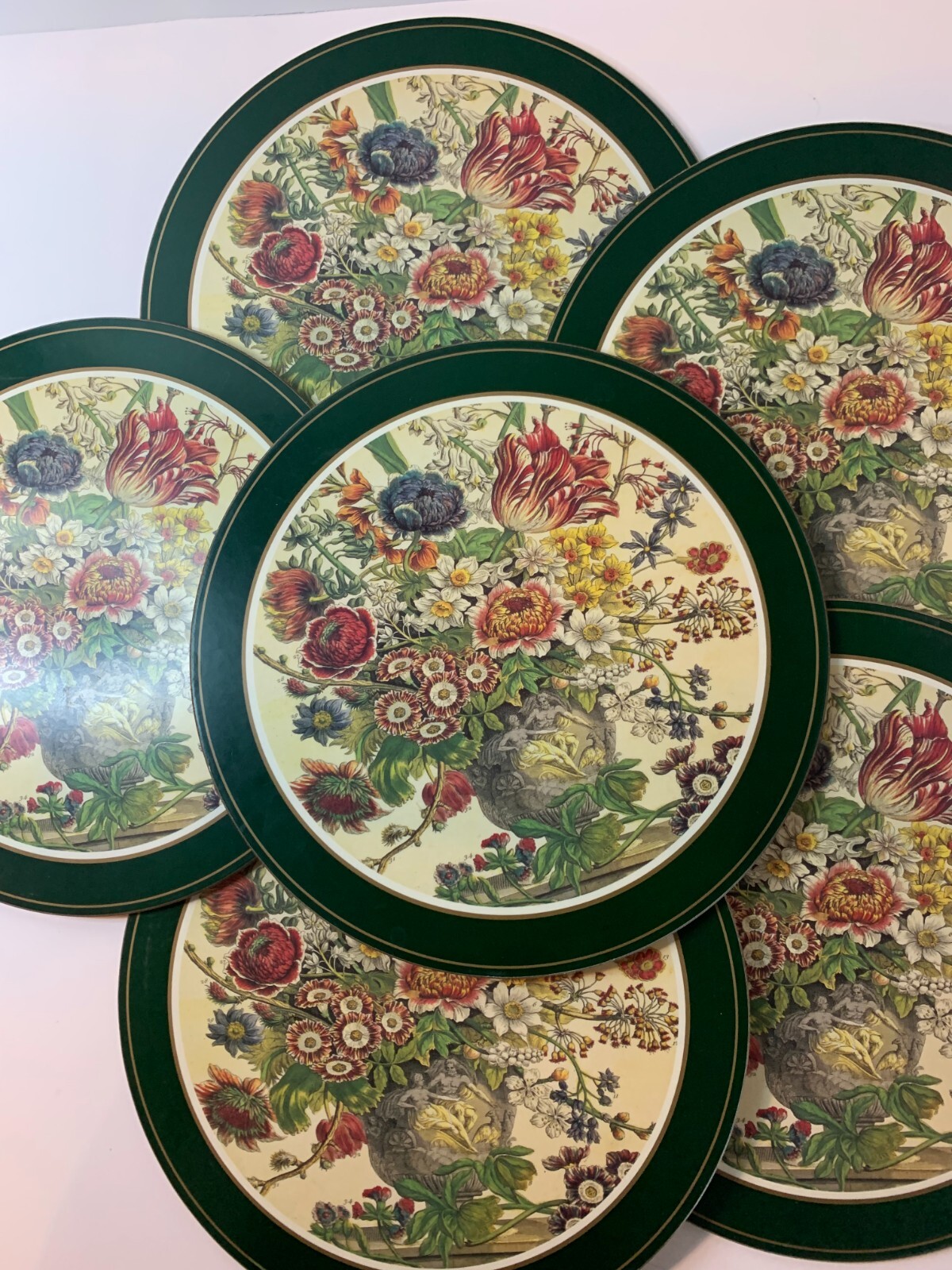 6 National Trust Set of Placemats/Trivets Furber 12 Months of Flowers