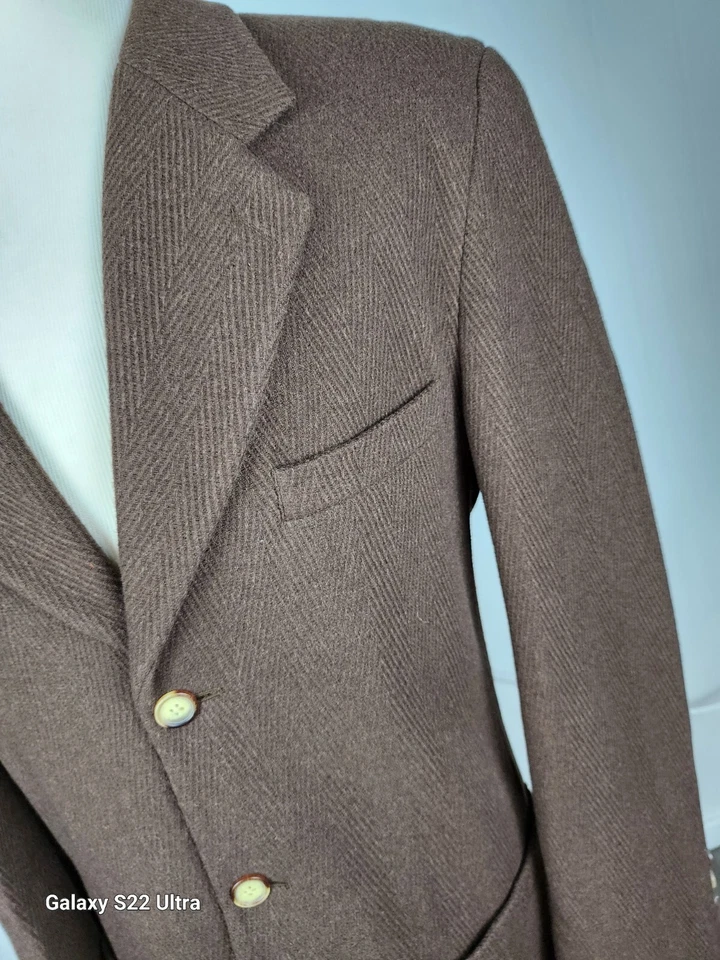 Structure Mens Sz 40R Brown Color Wool Nylon Blend Sport Coat B36 - Image 3 of 4