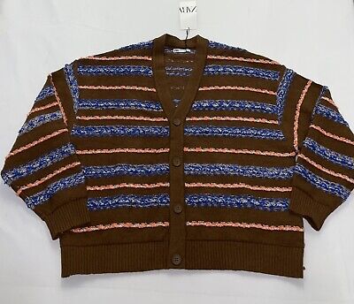 Zara STRIPED RAISED JACQUARD CARDIGAN Size Medium | eBay Zara STRIPED RAISED JACQUARD CARDIGAN Size Medium | eBay