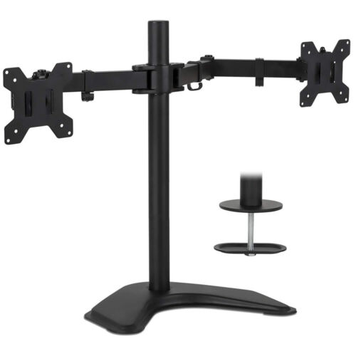 axGear Dual Monitor Stand Adjustable Desk Mount Screen for Led LCD 13-27 inches - Picture 1 of 8