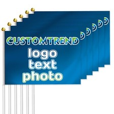 Custom Mini Flag Personalized with Photo Text for Sports or Party Decor