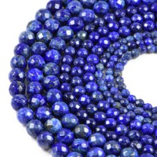 Lapis Lazuli Faceted Round Beads- Gemstone Beads, Jewellery Making 15.5"- 4mm...