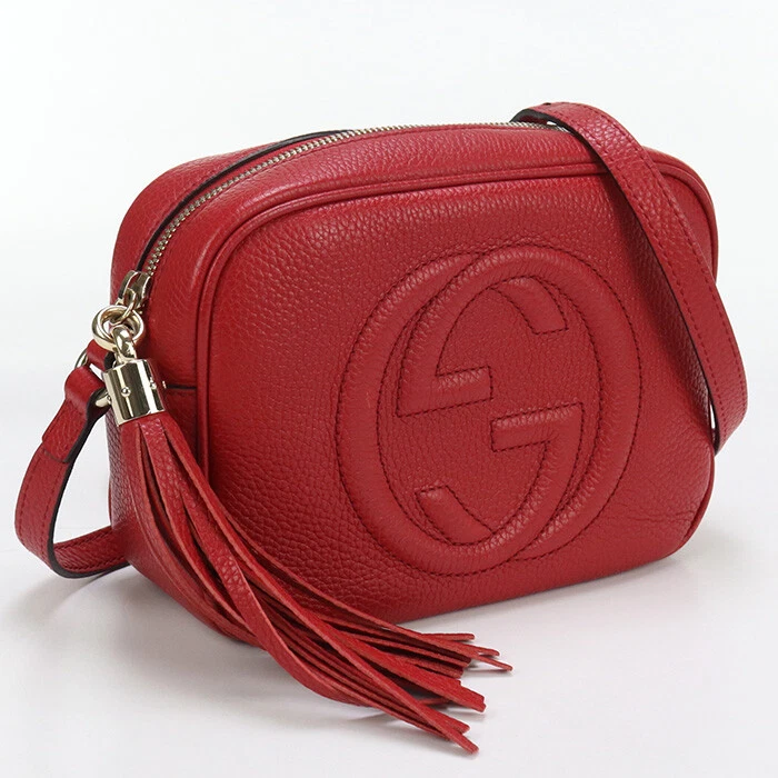 GUCCI GU89258 Sac à bandoulière Soho cuir/sac à bandoulière rouge femme