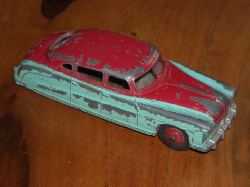 Vintage Dinky 171 Red Turquoise Hudson Commodore Sedan Car Red Hubs 1956