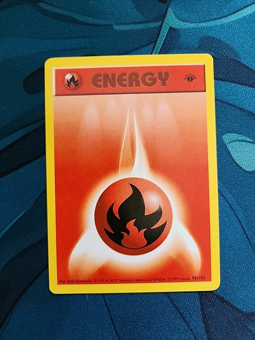 Fire Energy 98/102 1st Edition Base Set Shadowless 1999 Pokemon Card LP