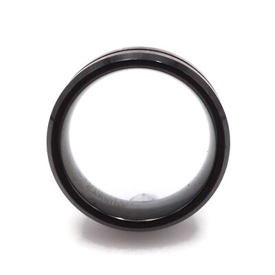 Vintage Black Tungsten Carbide Silver Channel Inlay Fashion Vintage Black Tungsten Carbide Silver Channel Inlay Fashion