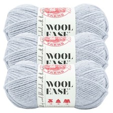  3 Pack Lion Brand Yarn 620-006B Wool-Ease Yarn, Icicle