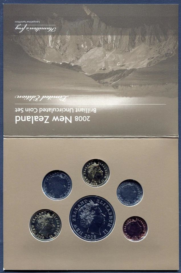 New Zealand 2008 6-Coin BU Year Set Hamilton's Frog Limited Edition in Folder - Image 4 of 4