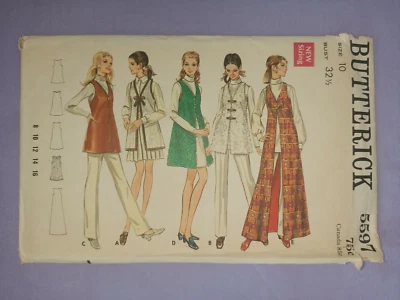 Butterick Sewing Pattern 5597 Womens Vest Vintage Size 10 70s Uncut FF - image 1 of 2