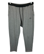 Nike Men's Drawstring Gray Fleece Tapered Loungewear Running Sweatpants Size XL