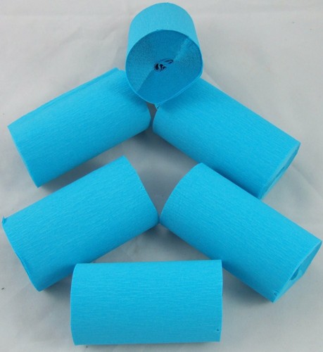 Clikkabox - 3 Orange 3 Black Wide Crepe paper Streamers 80mm x 10m decoration - Picture 6 of 8