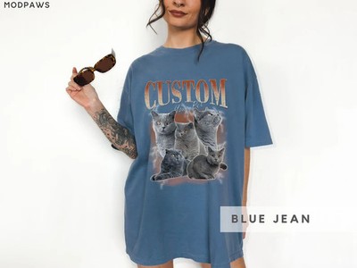 Custom Comfort Tee Vintage Pet TShirt Personalized Dog Cat