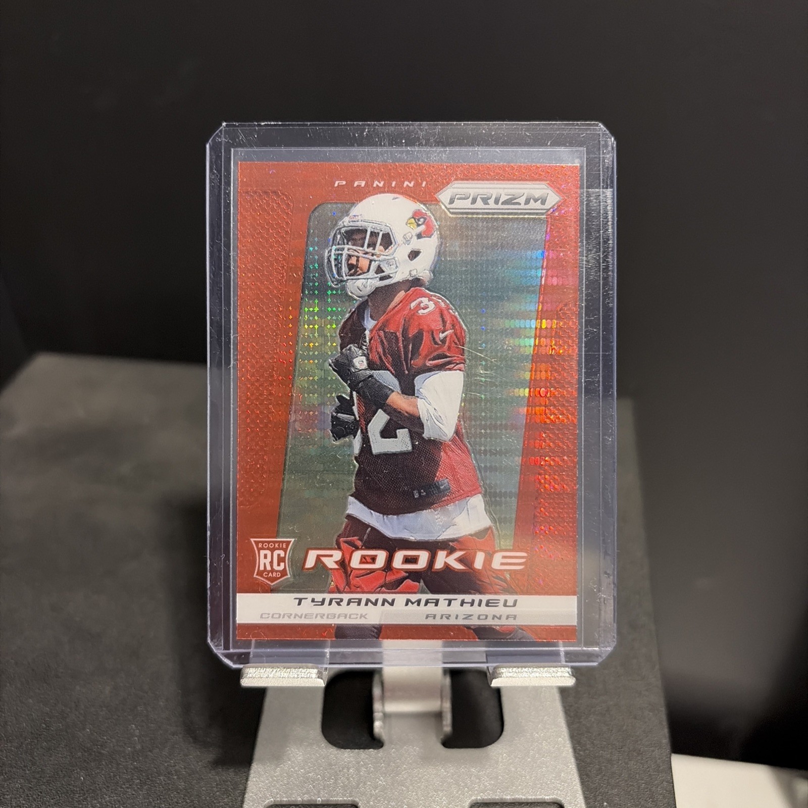 2013 Panini Prizm - Rookie Tyrann Mathieu #296 Red Pulsar Prizm (RC)