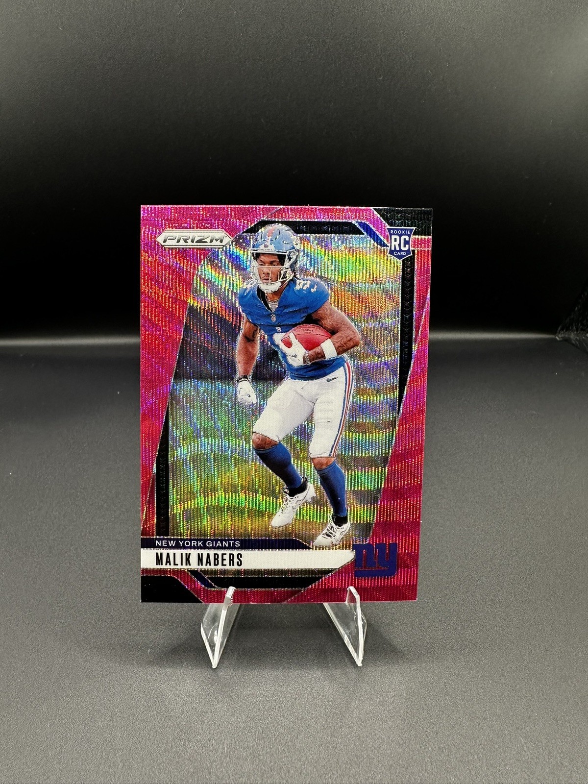 2024 Prizm Malik Nabers RC Pink Wave Rookie #370 Giants