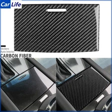 Real Carbon Fiber Console Water Cup Holder Panel Cover For Ford Taurus 2013-2019