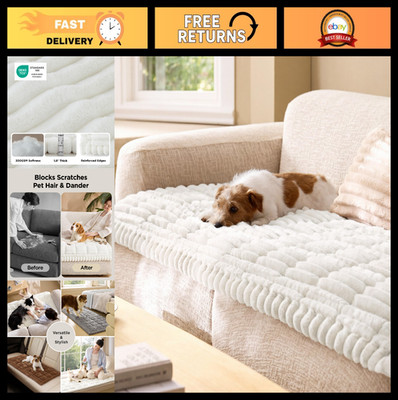 Comfy Fleece Couch Covers for Dogs, Non-Slip Sofa Protector, 300gsm Quilted, Ult