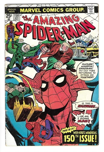 Amazing Spider-Man #150 VG-  Sandman Vulture Kingpin Spider Slayer Marvel 1975