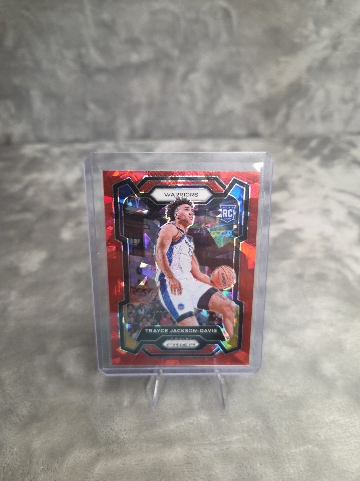 2023-24 Panini Prizm Prizms Red Cracked Ice #148 Trayce Jackson-Davis Rookie RC