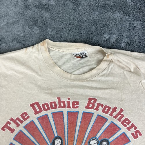 Vintage The Doobie Brothers T-Shirt Large Hanes 80s Music - Picture 3 of 12
