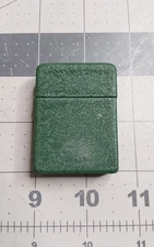 WWII US Military Green Crackle Park Sherman Cigarette Lighter