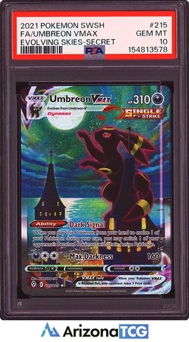 Pokemon 2021 Umbreon VMAX 215/203 Full Art SR Evolving Skies GEM MINT PSA 10