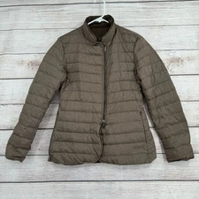 Gimo's Italy Quilted Puffer Jacket Women's Size 42 / US 6 Taupe/Brown