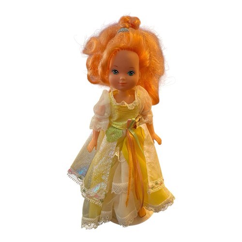 Vintage Lady Lovely Locks Maiden Curly Crown Mattel Doll in Yellow Dress - 1986