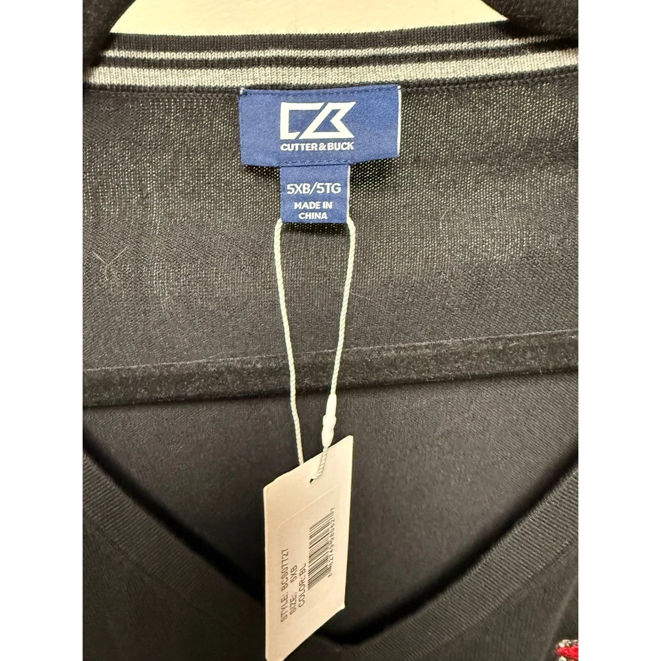 Cutter Buck Black V Neck Sleeveless Vest Sweater Golf Mens 5XB 5TG - Image 2 of 4