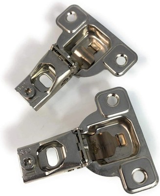 Salice E-Centra Nickel-Plated Metal 106-degree 9/16-inch Overlay metal 
