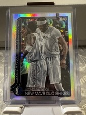 2025 Topps Flagship Incoming Mavs Silver Foil #296 Anthony Davis & Kyrie Irving