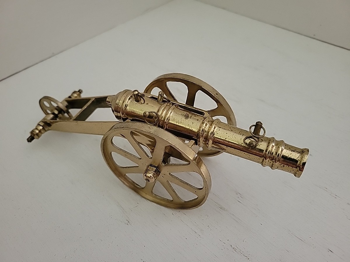 Vintage Brass Cannon Decorative Desk Shelf Decor | eBay