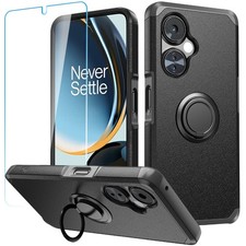 For OnePlus Nord N30 5G Case Cover Tough Hybrid With Ring Stand  Tempered Glass