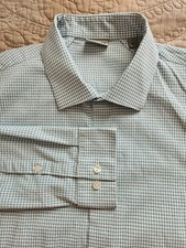 Reaction Kenneth Cole Slim Fit Men's LS Dress Shirt Blue/White Size 17 - 34/35