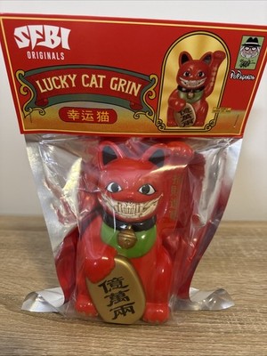 Ron English Lucky Cat Grin Convention Red Art Limited Edition SDCC 2018