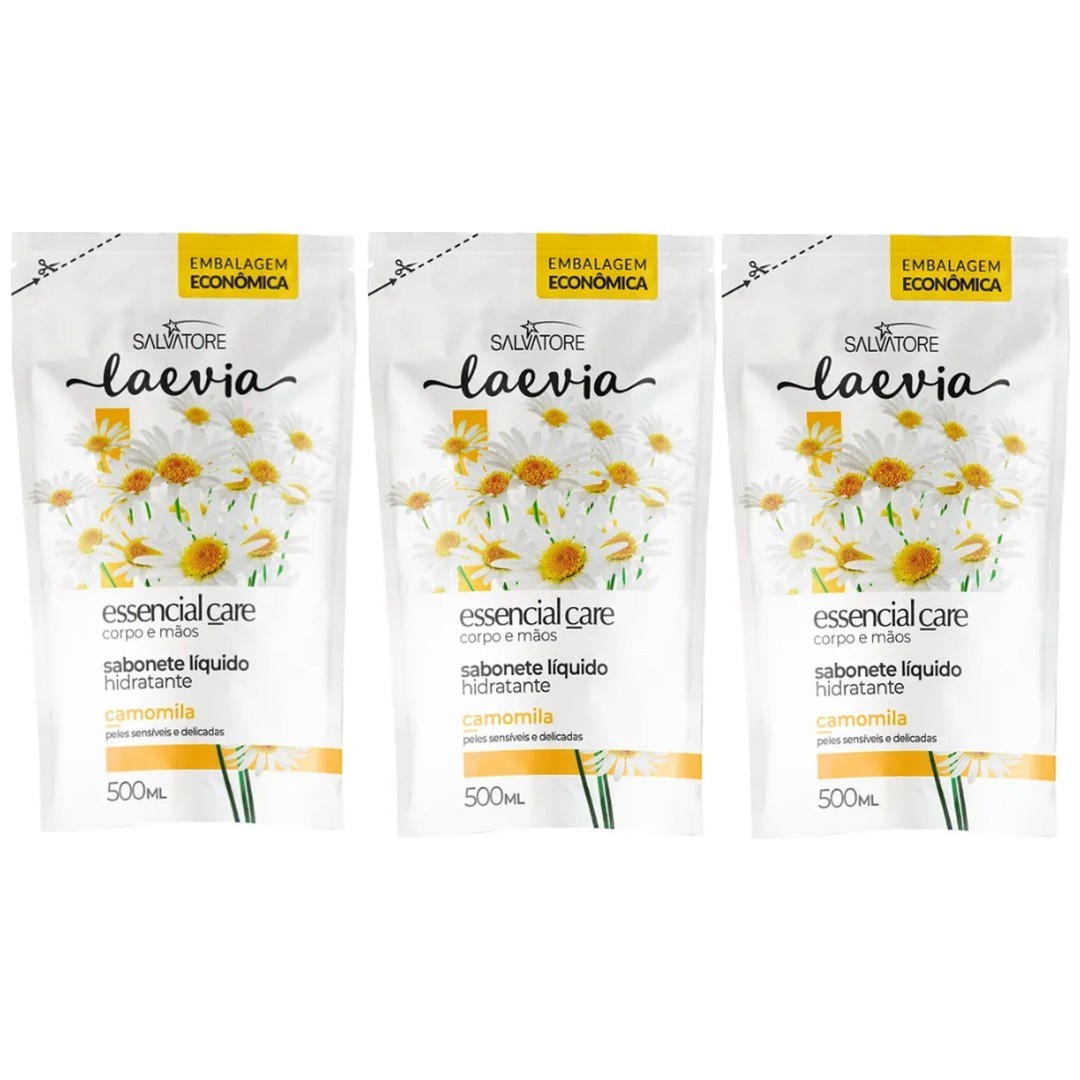 Savon liquide Salvatore Laevia camomille hydratation intense peaux sensibles 500ml