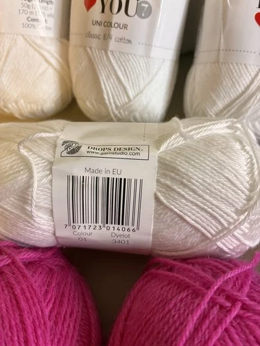 LOT OF 44 Drops Yarn Assorted Cotton Saffron image 6
