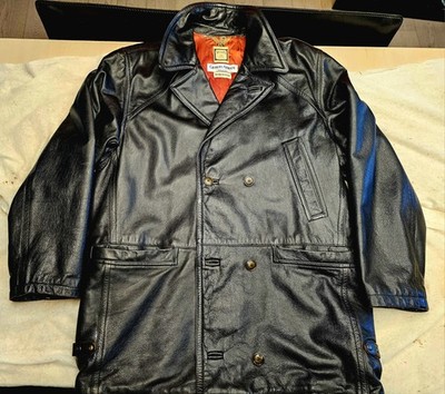 Giorgio Armani Sicons 1980, schwarze Büffeljacke 3 Taschen Large, weltweit einzigartig 