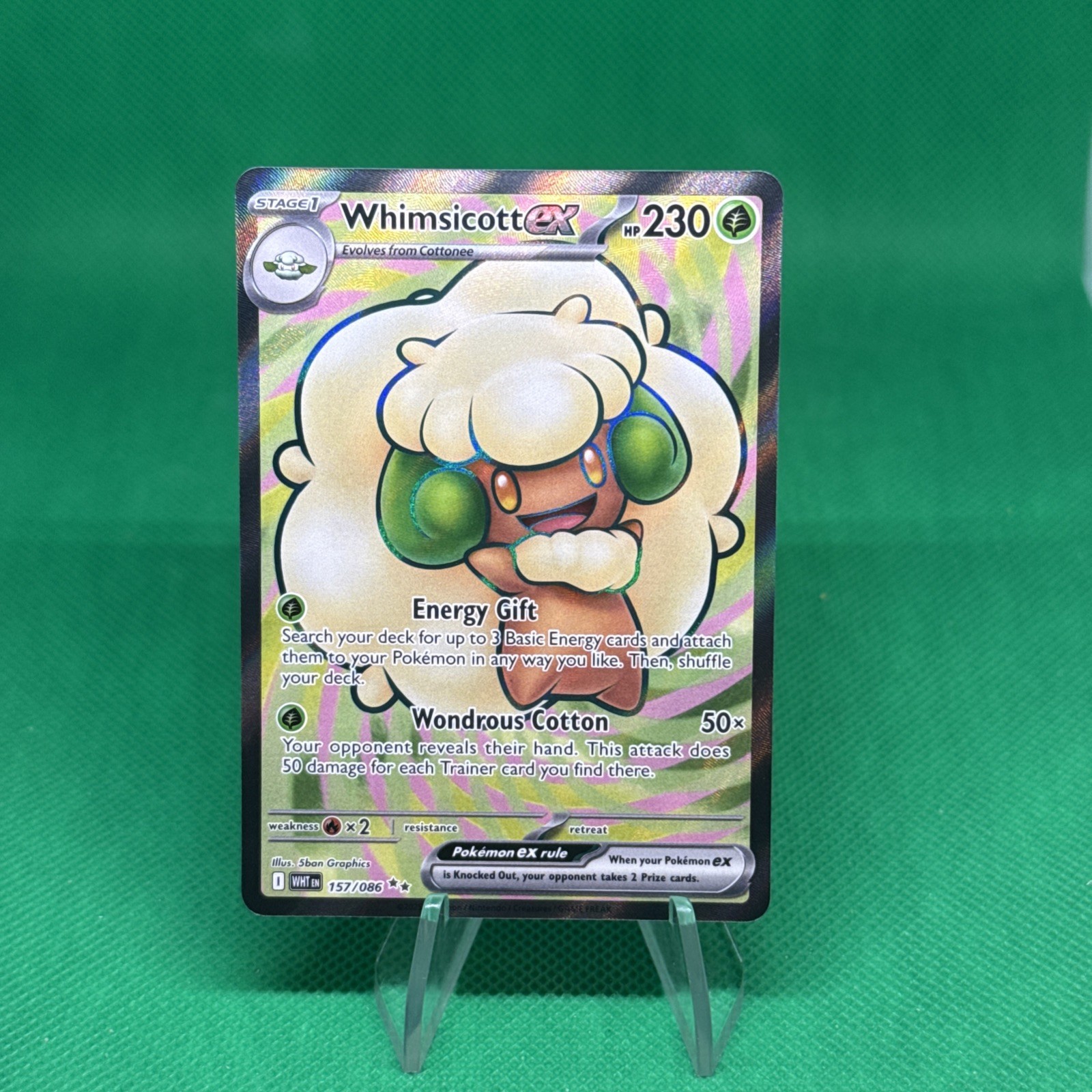 Pokemon TCG S&V White Flare Whimsicott EX 157/086 English