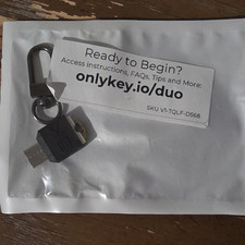 onlykey.io Duo USB Flash Drive Security Keyring, Black (V1-TQLF-DS68)