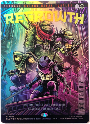 MTG Regrowth (Rainbow Foil) Secret Lair x TMNT: The Last Ronin