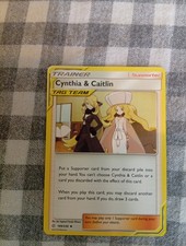 Pokémon Cynthia & Caitlin 189/236 Uncommon Cosmic Eclipse 2019 Light Play