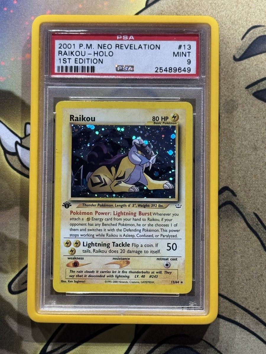 ポケモンカードゲーム 2001 Pokemon Raikou Holo Neo Genesis Raikou 13/64 Neo Revelation Holo for sale online | eBay