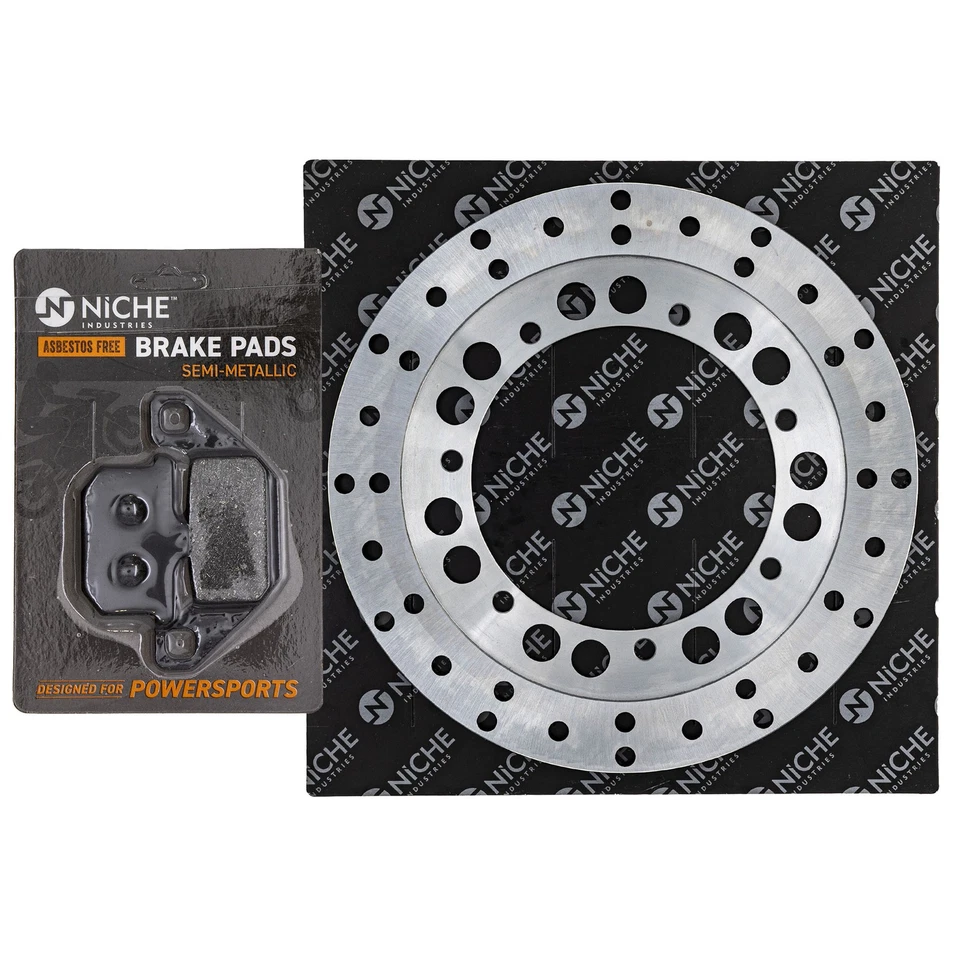 NICHE Rear Right Brake Pad Rotor Kit for Kawasaki Voyager XII Semi Metalllic - Image 2 of 4