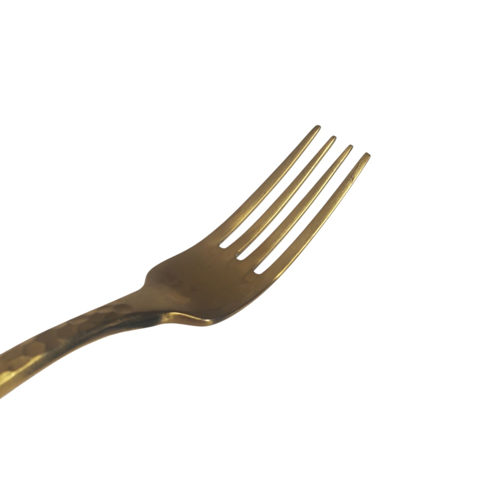 Fortessa Lucca 10-Piece Faceted Gold Flatware Set Scuffs