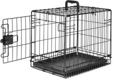 Durable Foldable Metal Wire Dog Crate W/ Tray Single Door 18 x 12.4 x 15 in