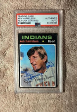 KEN HARRELSON SIGNED 1971 TOPPS BASEBALL CARD-SLABBED-PSA/DNA#84976955
