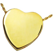 Heart Ash Holder Cremation Urn Keepsake Pendant Necklace 18k Gold Plated Silver