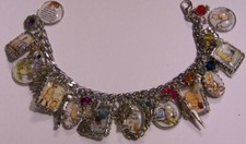 Classic Art Winnie The Pooh Charm Bracelet Hand Crafted Glass Dome
