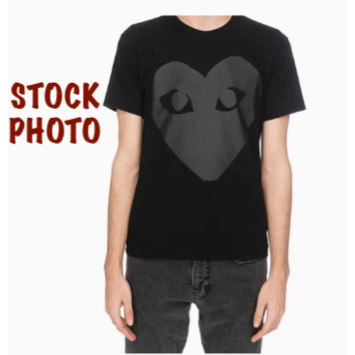 Comme Des Garcons Play tee Large mens iconic heart shape t-shirt
